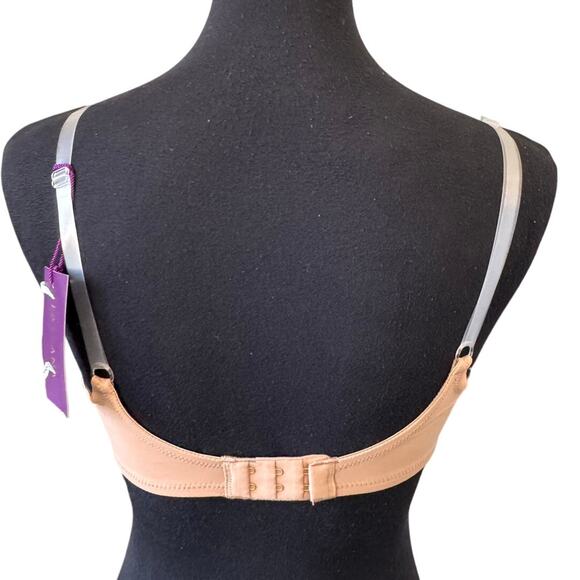 NEW MACY’S LASCANA Tan Clear Multi Strap T-Shirt Bra Size 34C - Picture 5 of 8